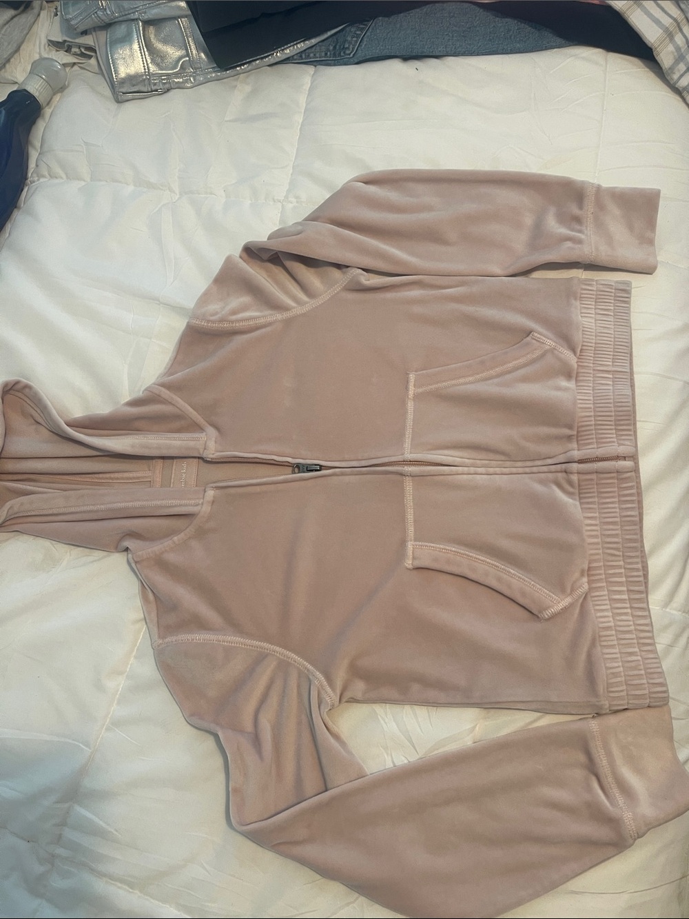 Girls Hooded Zip Jacket in light pink